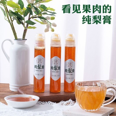 膏滋厂家批发小梨九只秋梨膏纯梨膏砀山梨膏130g挤压瓶 桶装