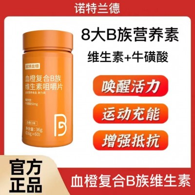 诺特兰德血橙复合B族维生素咀嚼片60粒/瓶多种B族维生素 官方正品